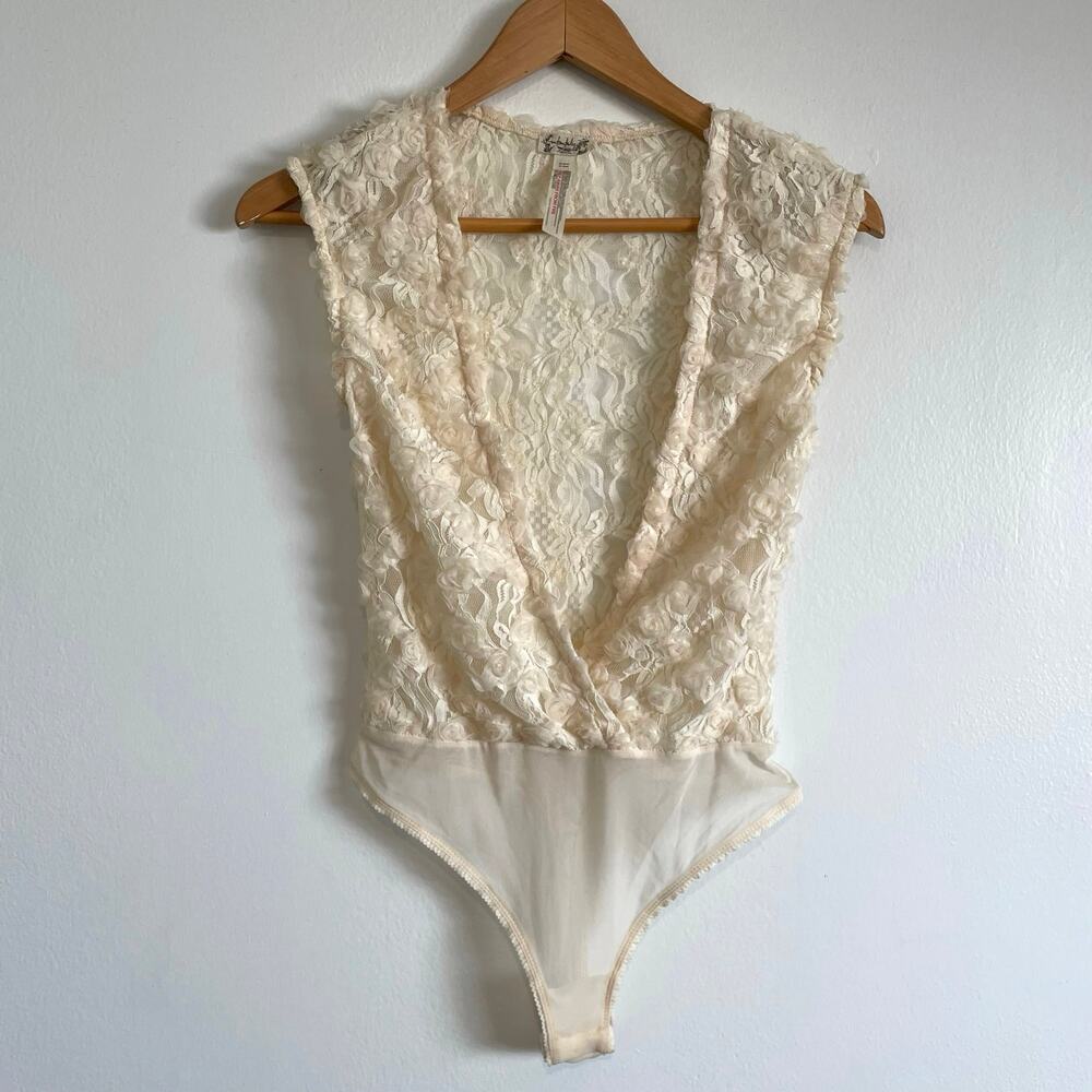 Lace Rose Cream floral Free People One piece